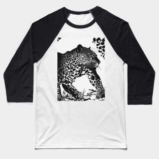 Leopard Shadow Silhouette Anime Style Collection No. 188 Baseball T-Shirt